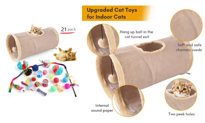 21 Piece Kitten Toys Set