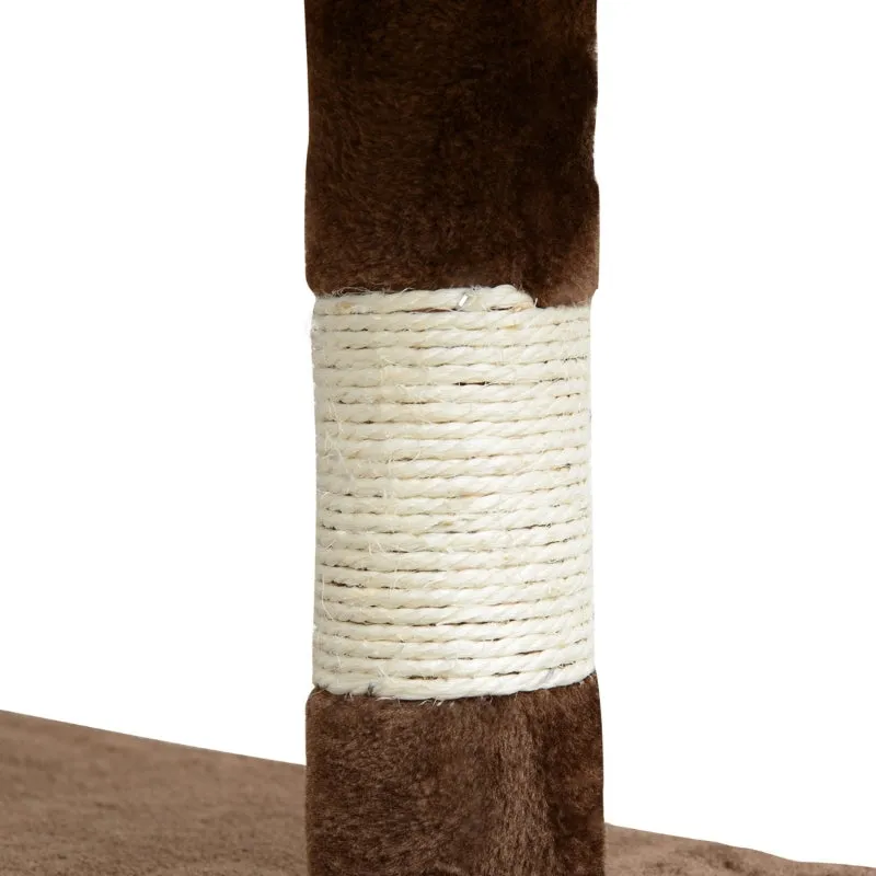 52" Multilevel Cat Tree Condo with Activity Centre - Brown & Beige