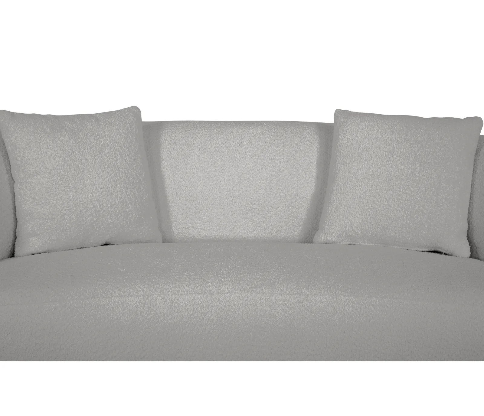 Alba Curve Loveseat - Pewter Boucle Fabric