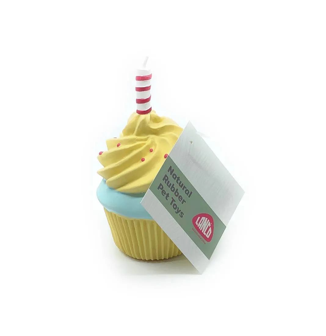 Birthday Cupcake Squeaker Dog Toy