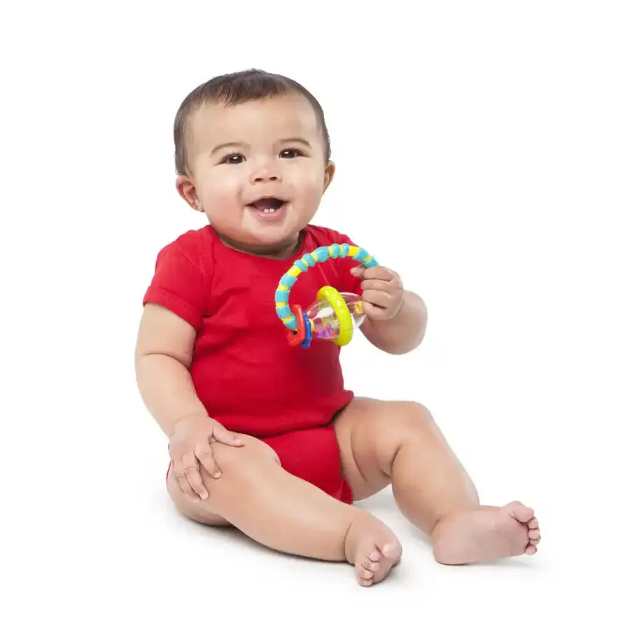 Bright Starts Grab & Spin Rattle and Teether Toy