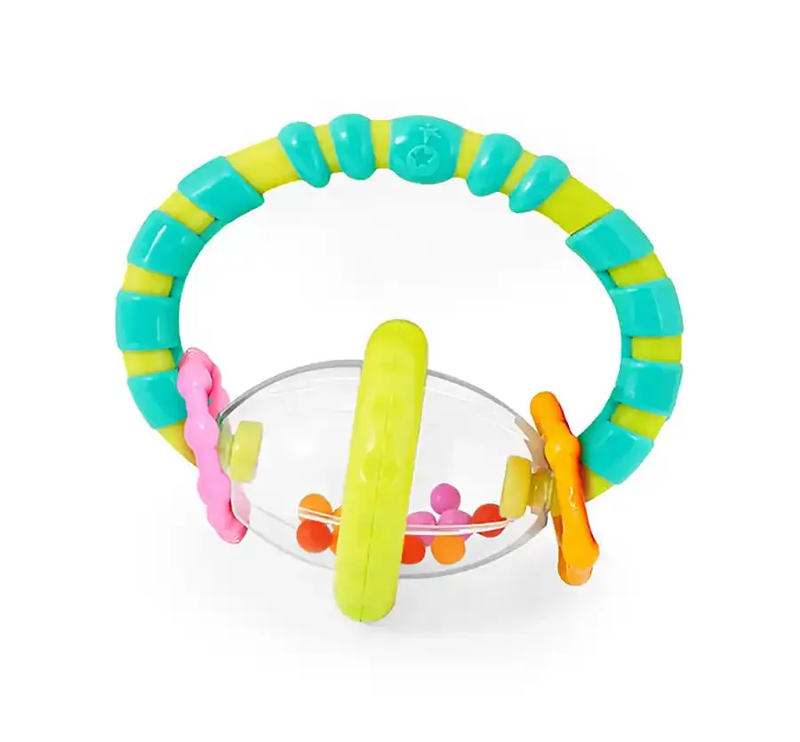 Bright Starts Grab & Spin Rattle and Teether Toy