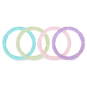 Bumkins Silicone Teething Rings - Pack of 4