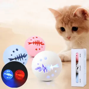 Cat Interactive Rolling Glowing Bell Ball (3PCs)