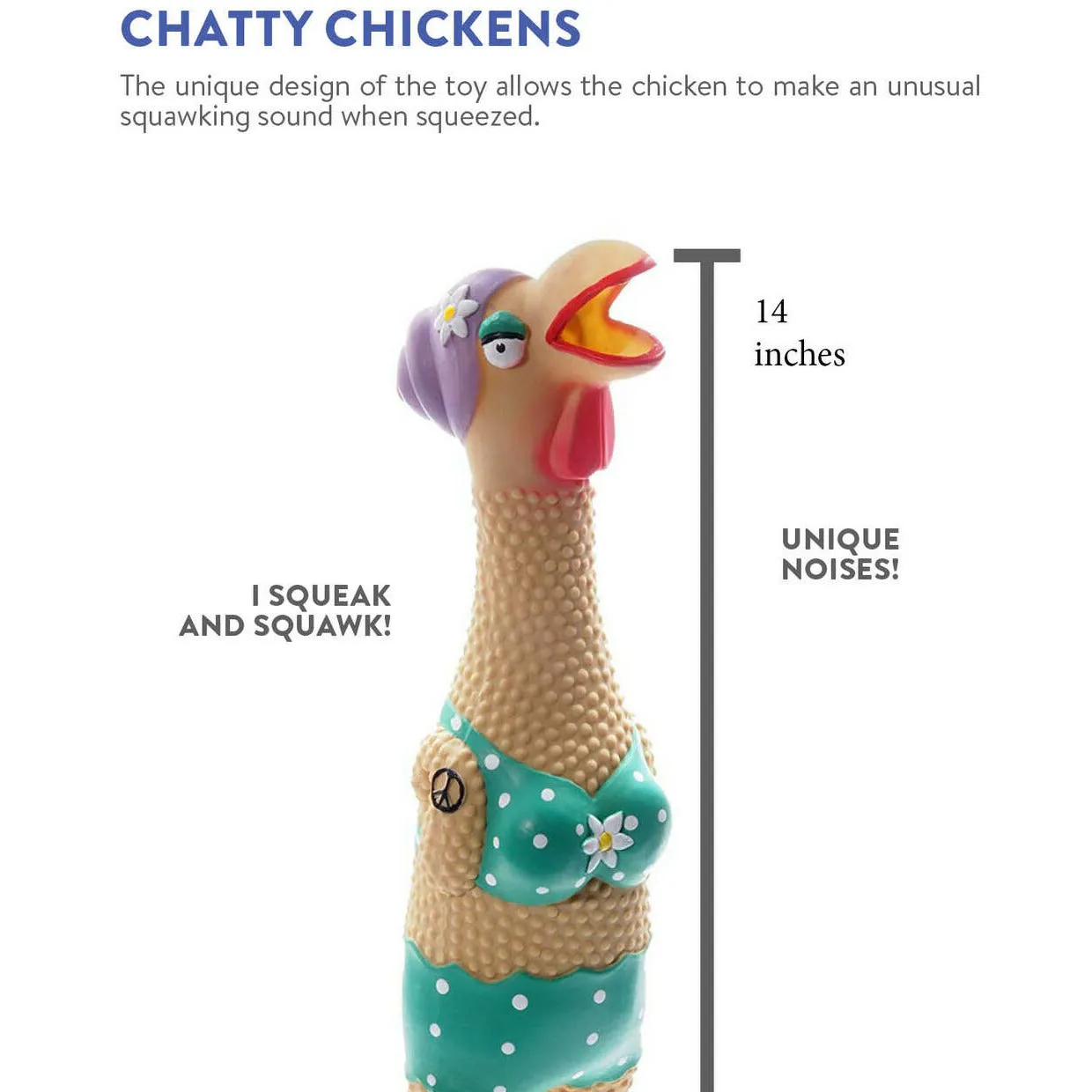 Charming Pet - Rubber Chicken Squawkers