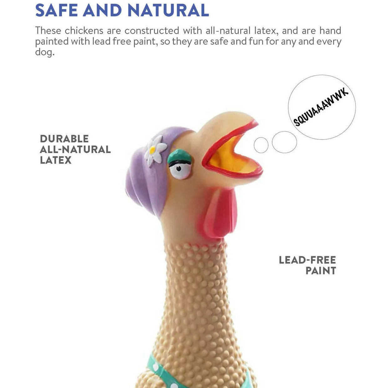 Charming Pet - Rubber Chicken Squawkers