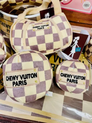 Checker Chewy Vuiton Ball - Brown