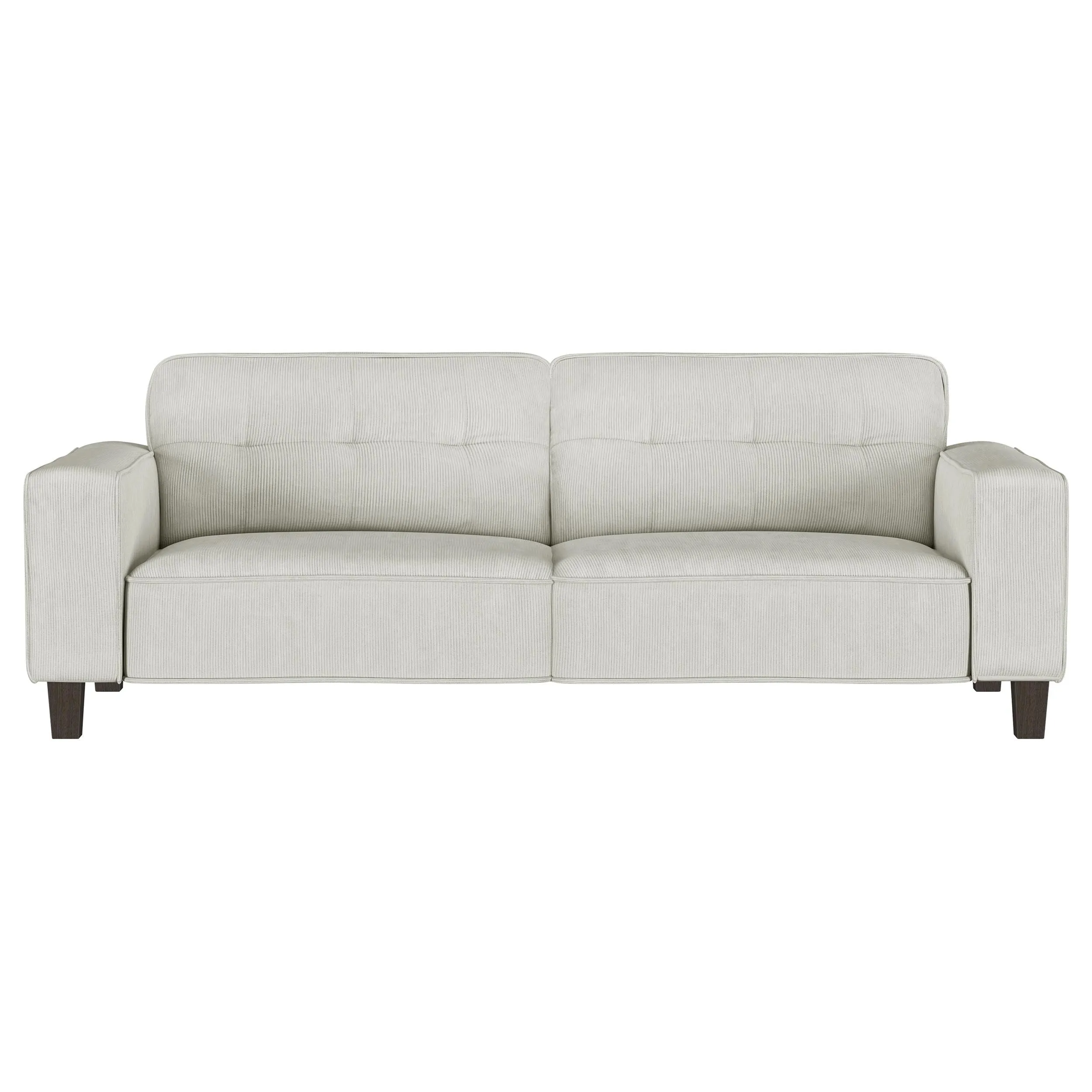 Deerhurst Upholstered Tufted Track Arm Sofa Beige