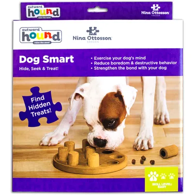 dog smart puzzle toy - orange composite