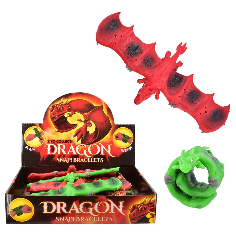 Dragon Shaped Rubber Snap Band Bracelet