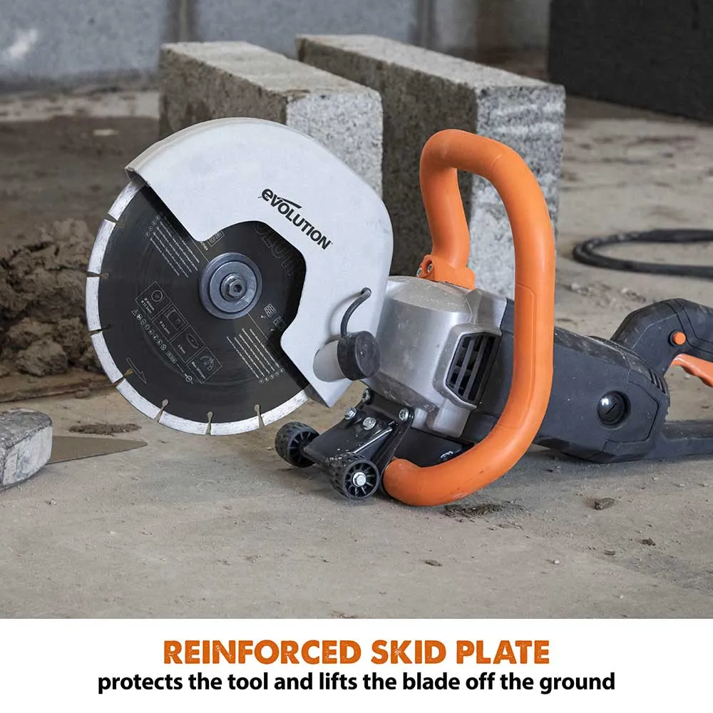 Evolution R230DCT | 9 in. | Electric Concrete Cut-Off Saw | Disc Cutter | Diamond Blade Included