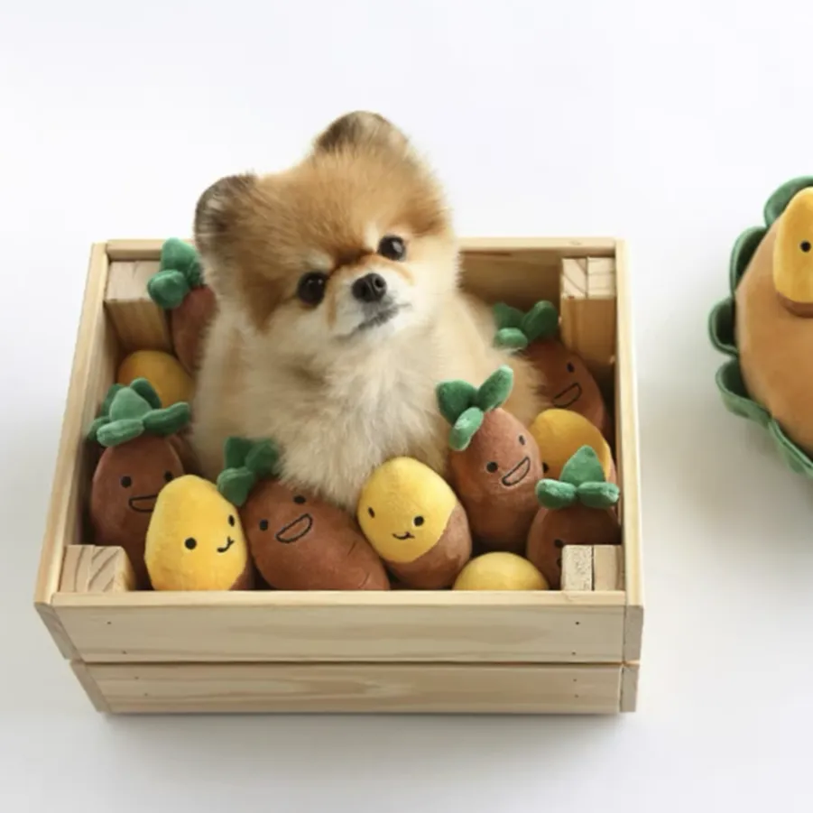 FLUFFURRY Sweet Potatoes Farm Dog Toys