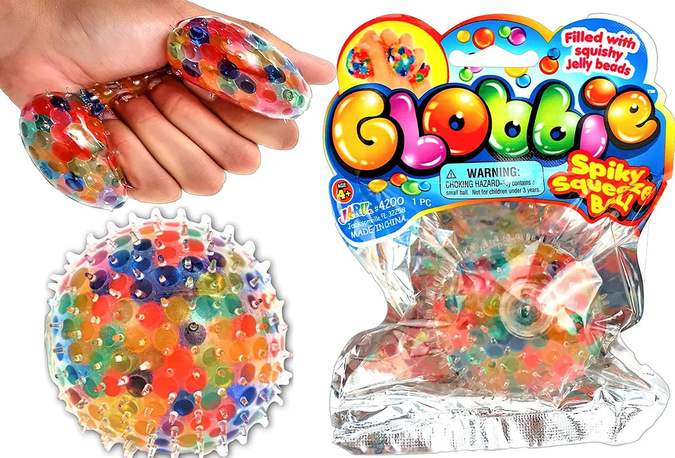 Globbie Stress Ball Jelly Beads Balls Squishy Toy