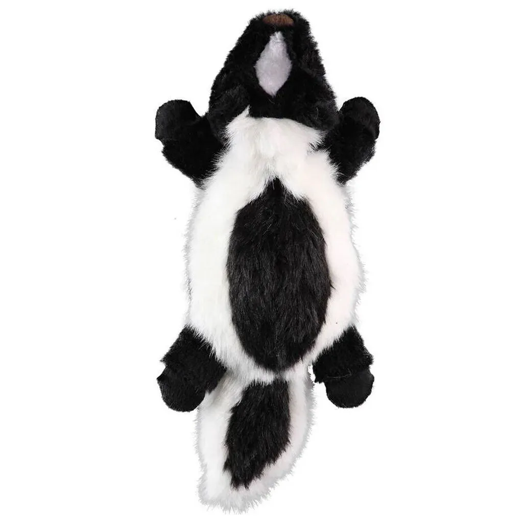 GoDog Flatz Skunk Squeaky Plush Dog Toy, Large