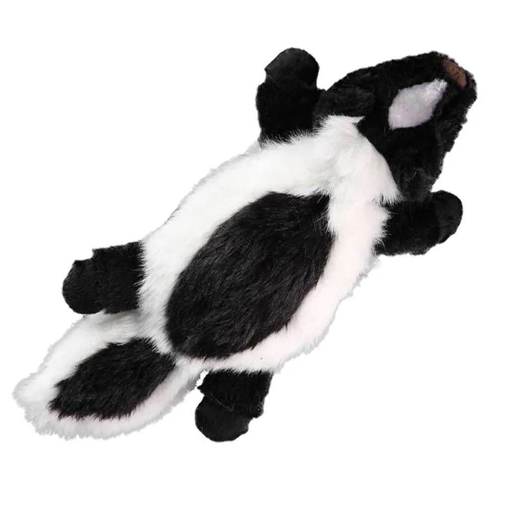 GoDog Flatz Skunk Squeaky Plush Dog Toy, Large