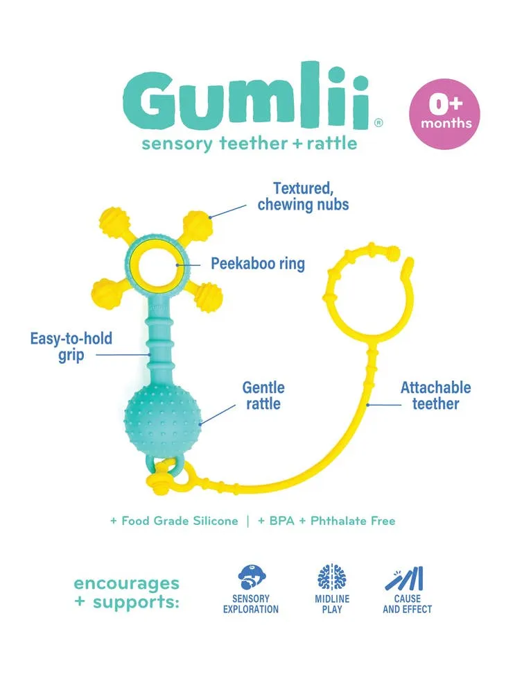 Gumlii - Sensory Teether   Rattle