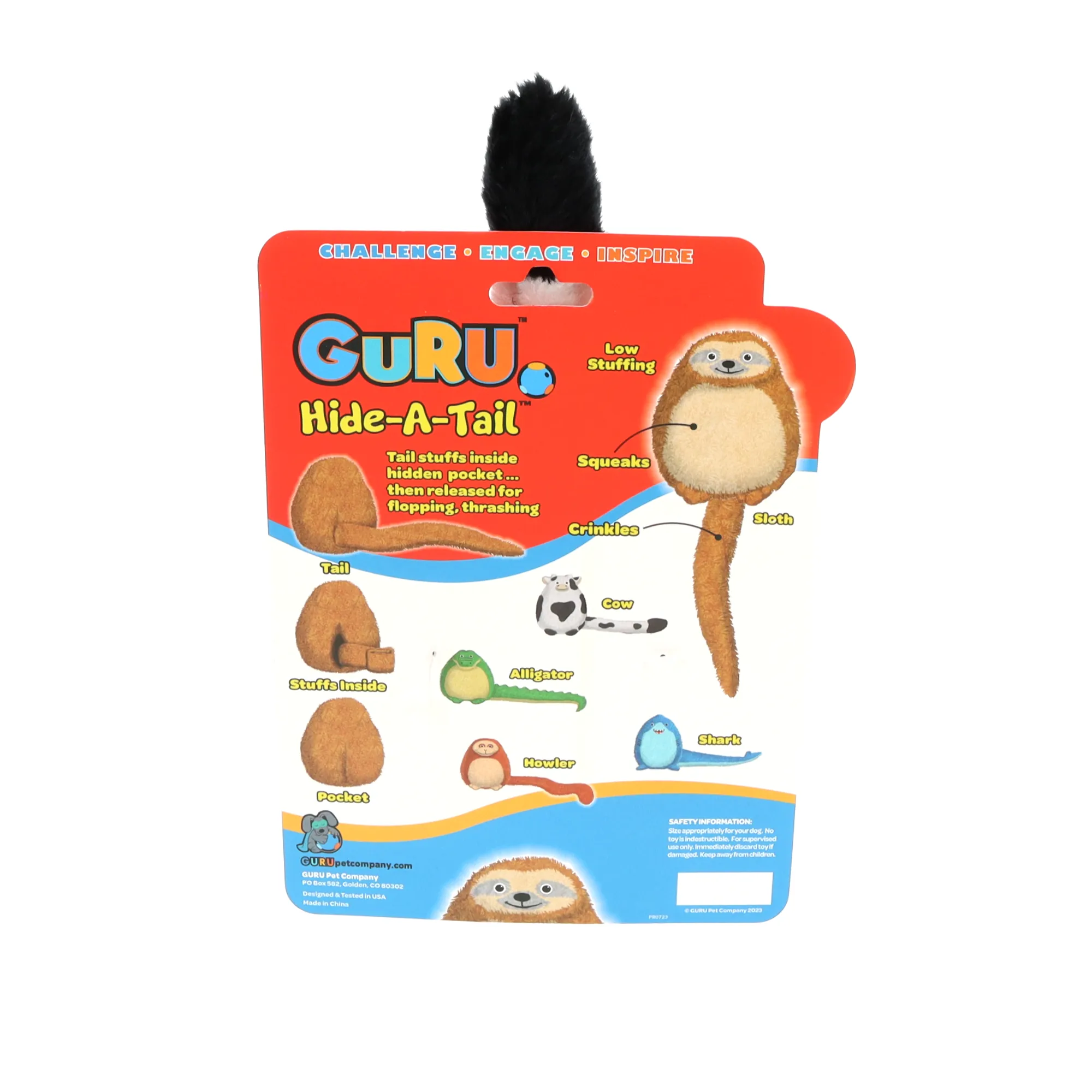 GURU Hide-A-Tail Cow Dog Toy Medium