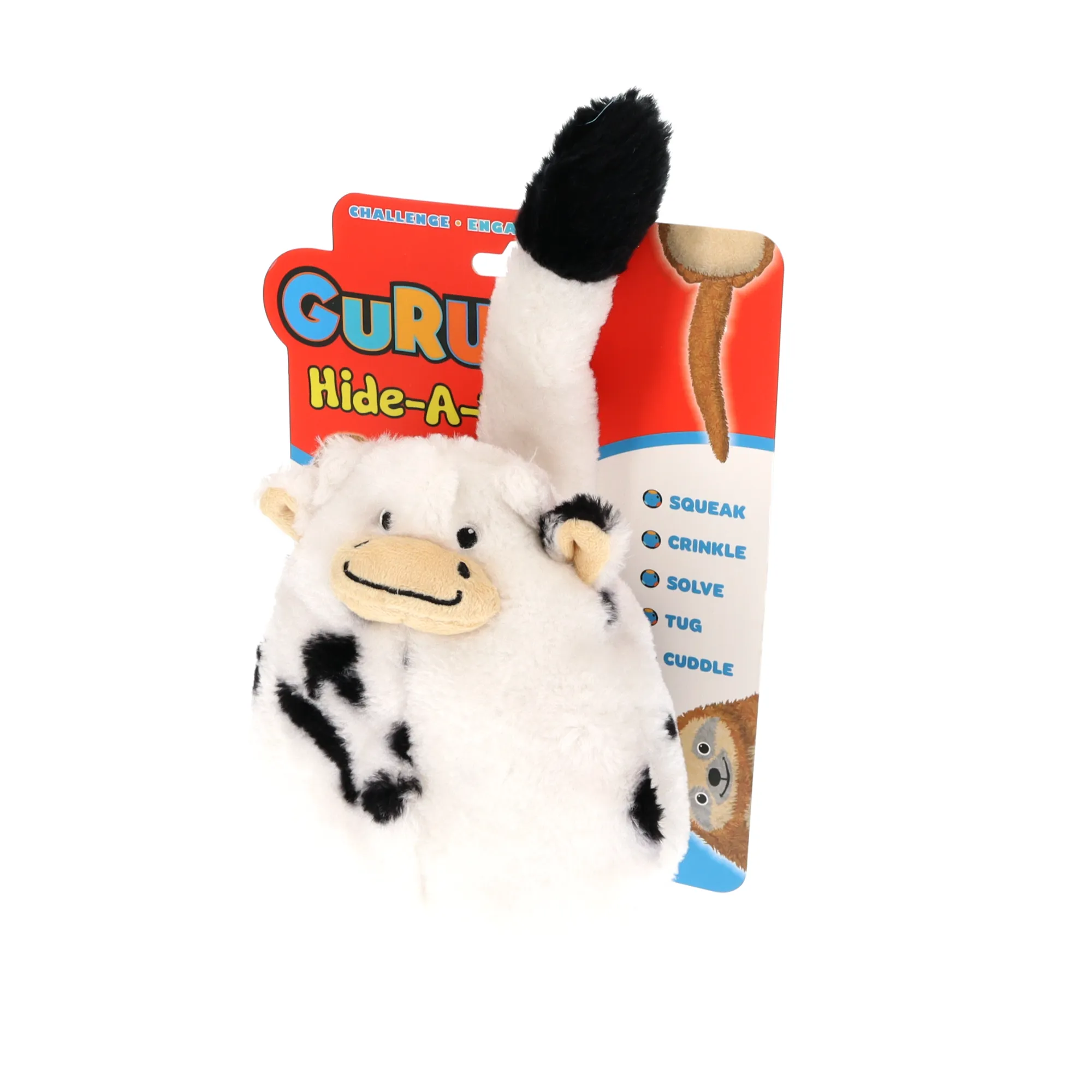 GURU Hide-A-Tail Cow Dog Toy Medium