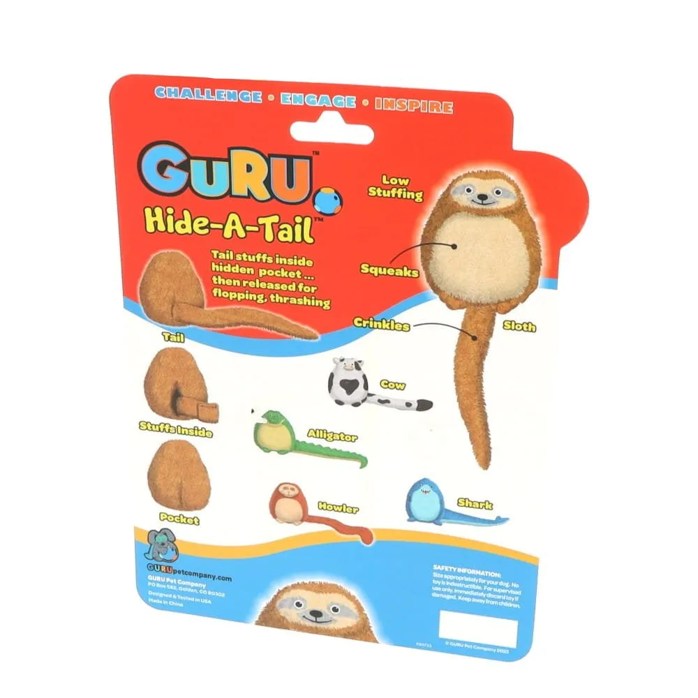 GURU Hide A Tail Cow Plush Dog Enrichment Toy Medium