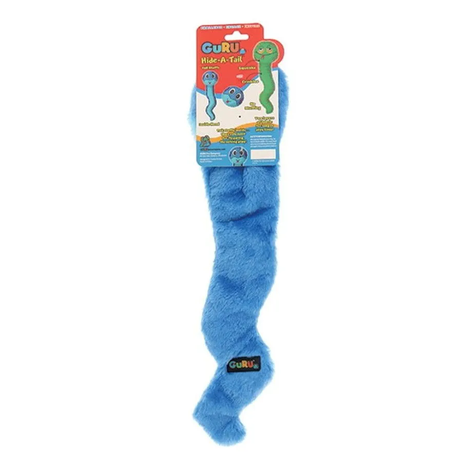 GURU Hide A Tail Snake Plush Dog Enrichment Toy Blue Large^^^