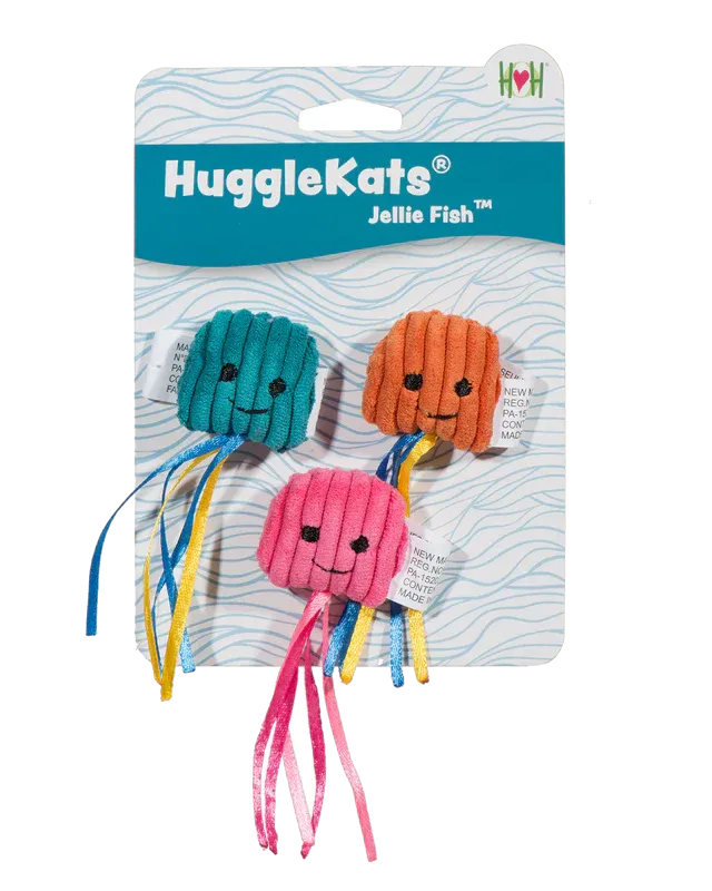 HuggleKats® Jellie Fish 3-Pack Cat Toy