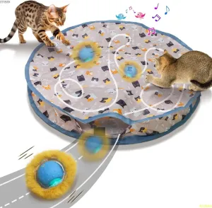 Interactive Electric Cat Toy with Motion Activation and Chirping Features