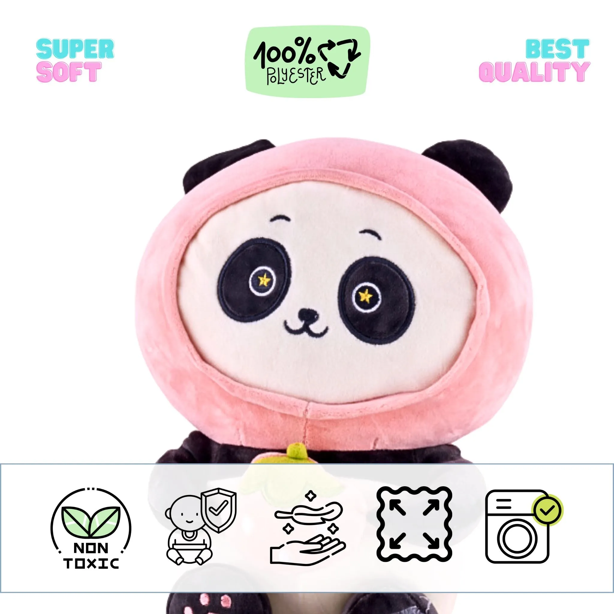 Kawaii Playful Panda Plush Toy - 32 CM