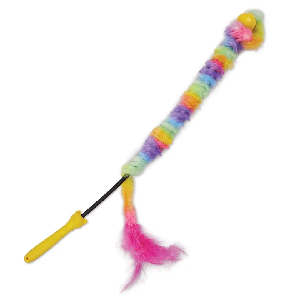 Kazoo Fluffy Rainbow Tail Cat Toy