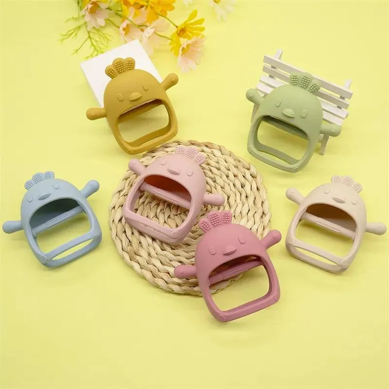 Kid-Proof Silicone Hand Teether Toy