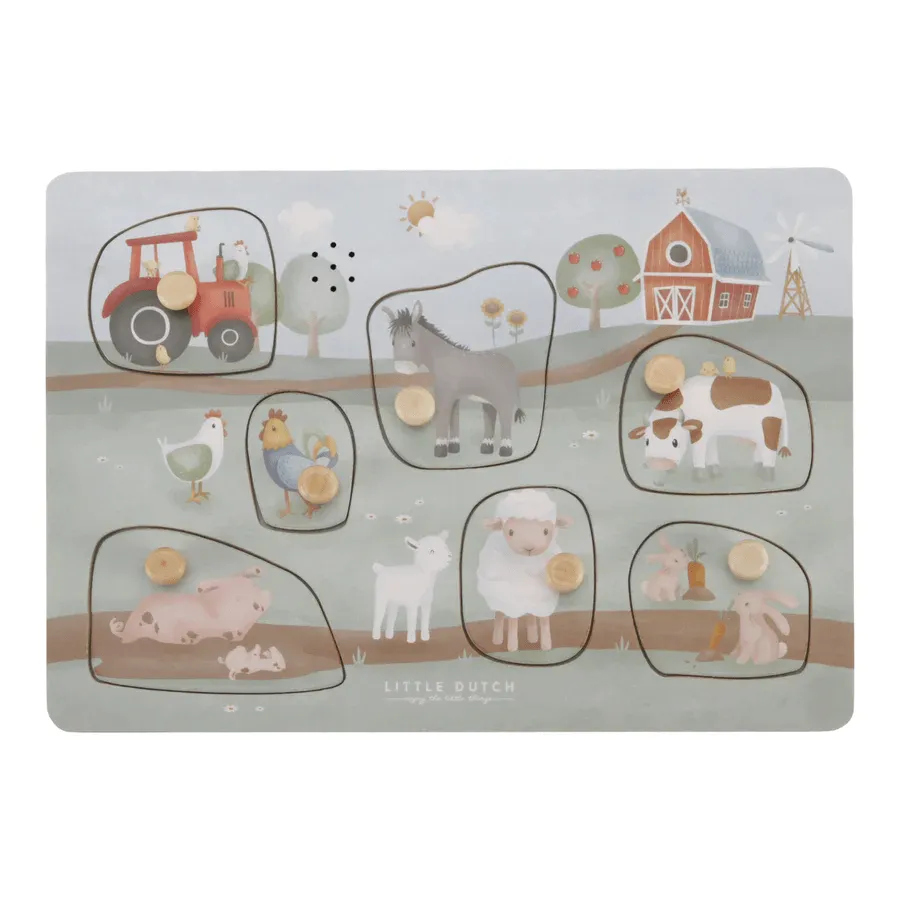 Little Dutch Little Farm Wooden Sound Puzzle