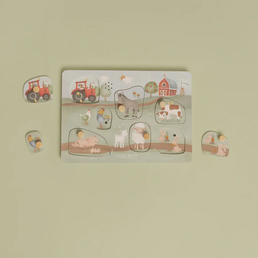 Little Dutch Little Farm Wooden Sound Puzzle