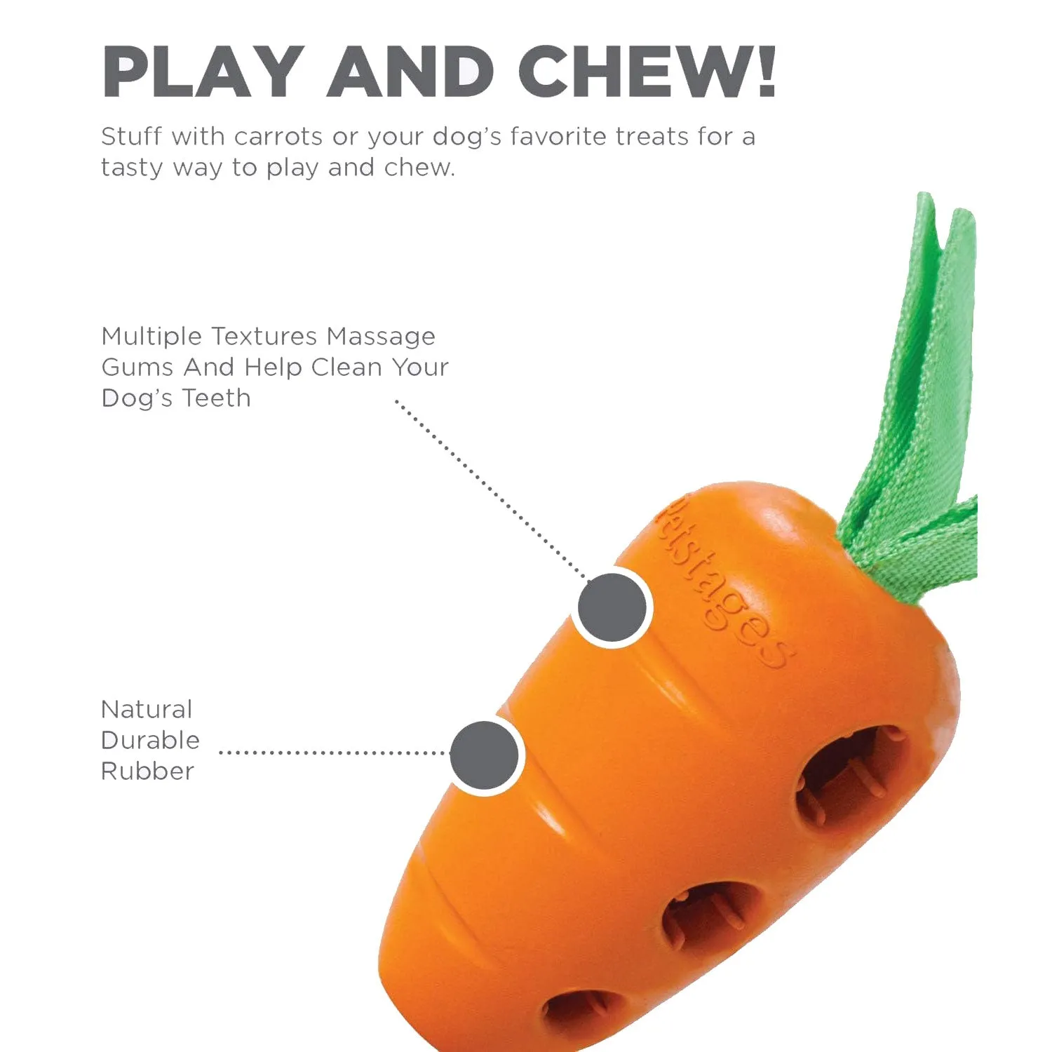 Petstages Carrot Stuffer Dental Chew Toy