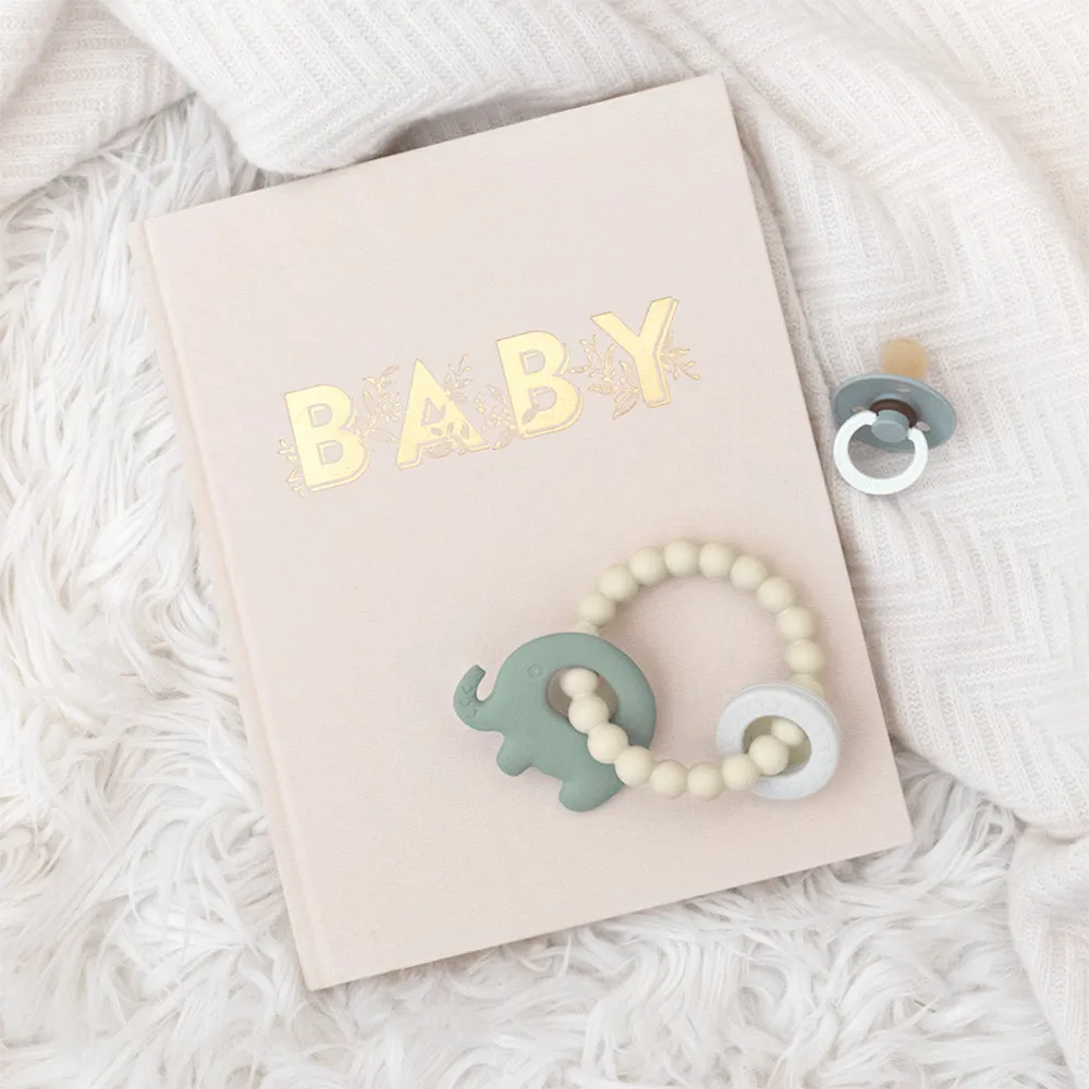 Playground by Living Textiles | Silicone Elephant Teether - Sage