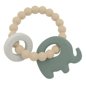 Playground by Living Textiles | Silicone Elephant Teether - Sage