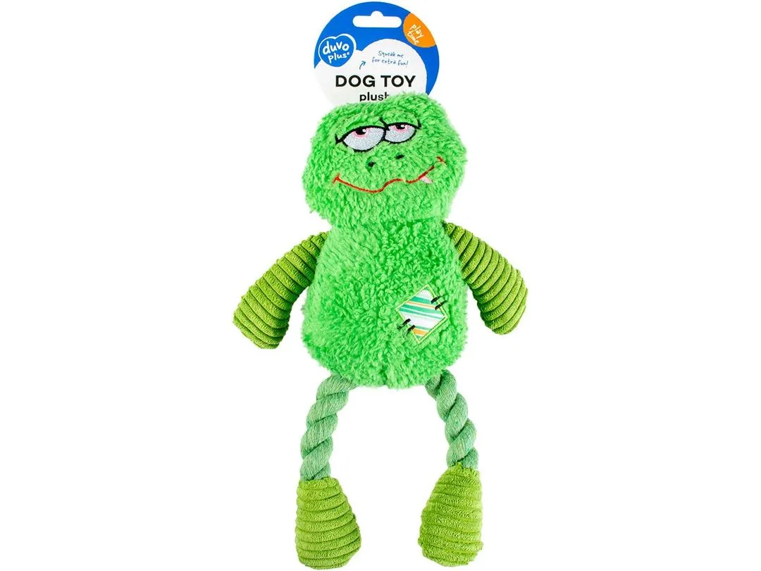 PLUSH FROG SILLY 16x30x7cm green