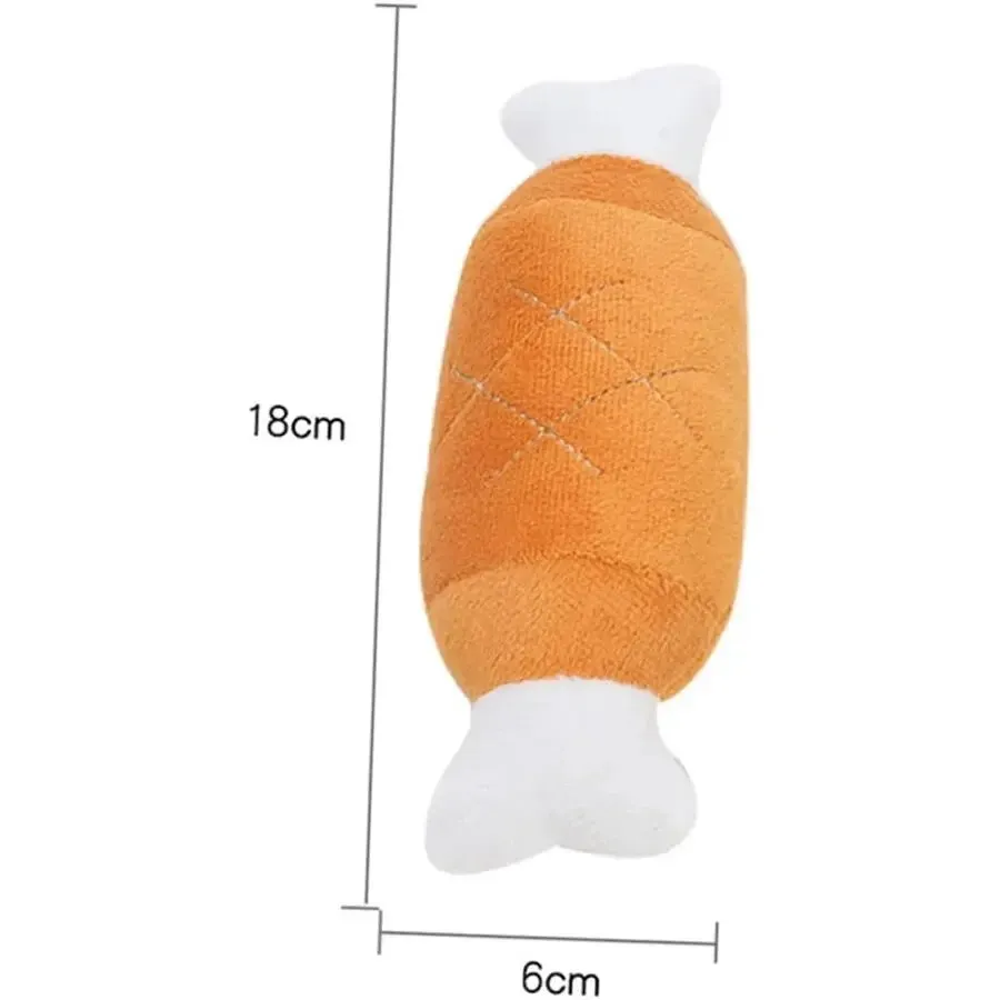 Plush Squeaky Dog Bone Toy