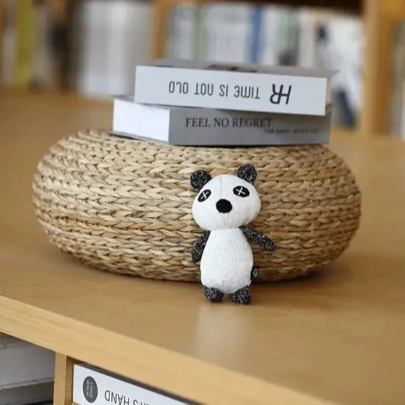 Plush Toys: The Knitted X-Eye Panda Dog Toy