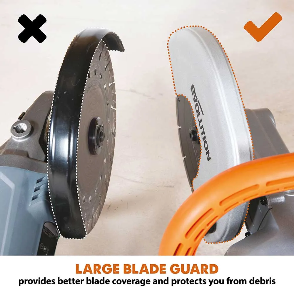 Refurbished Evolution R230DCT 230mm 9" Electric Disc Cutter Concrete Saw with Diamond Blade (B-Grade)