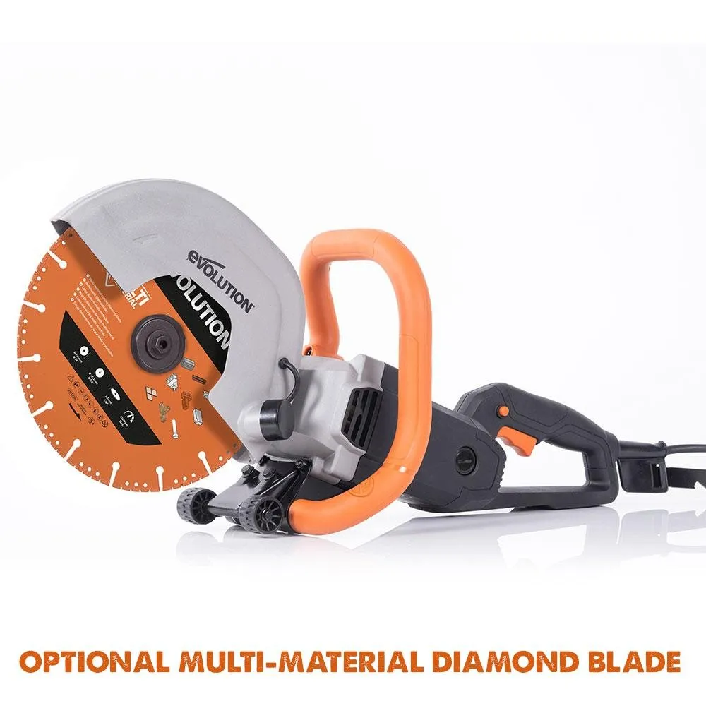 Refurbished Evolution R230DCT 230mm 9" Electric Disc Cutter Concrete Saw with Diamond Blade (B-Grade)