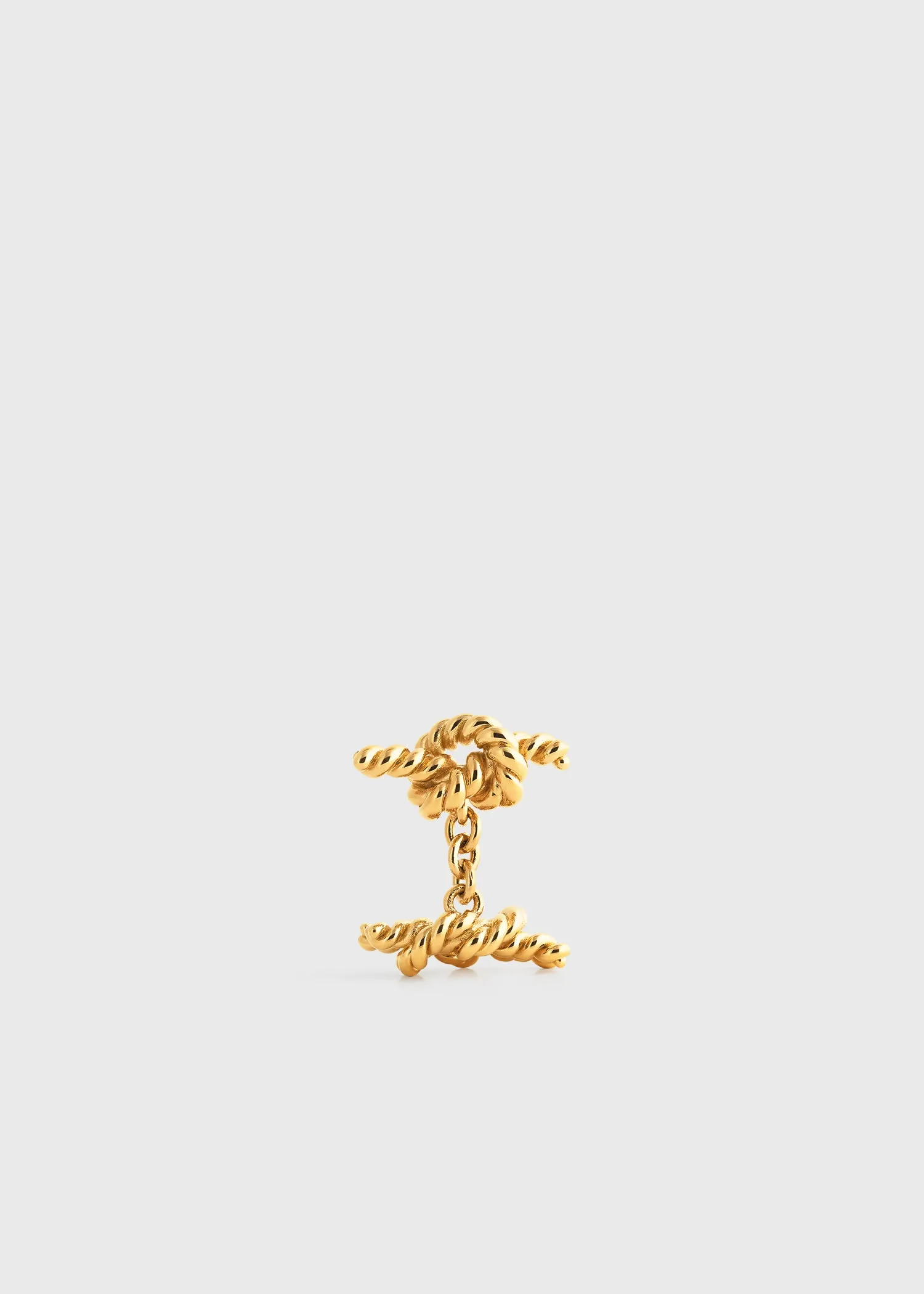 Rope knot cufflinks gold