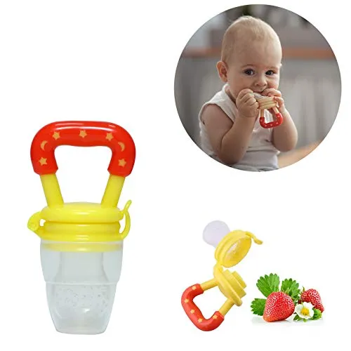 Safe-O-Kid, Veggie Fruit Nibbler/Silicone Food (Small size)- Yellow