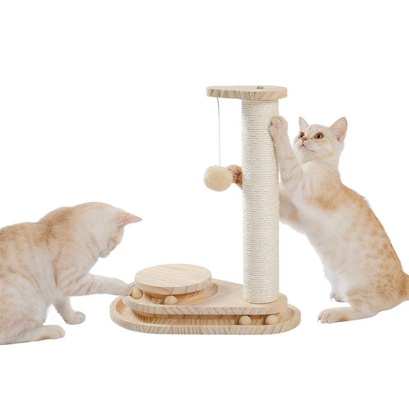 Scratch Post Interactive Toy with Dangling Ball