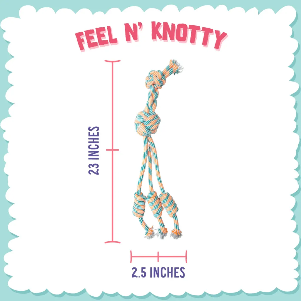 Snugarooz Feel N Knotty Rope Dog Toy - Assorted (23")