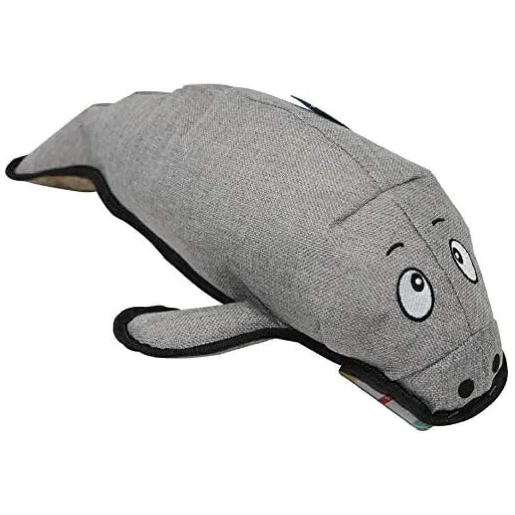 Snugarooz Murray the Manatee Stuffed Squeaky Grey Dog Toy (21")