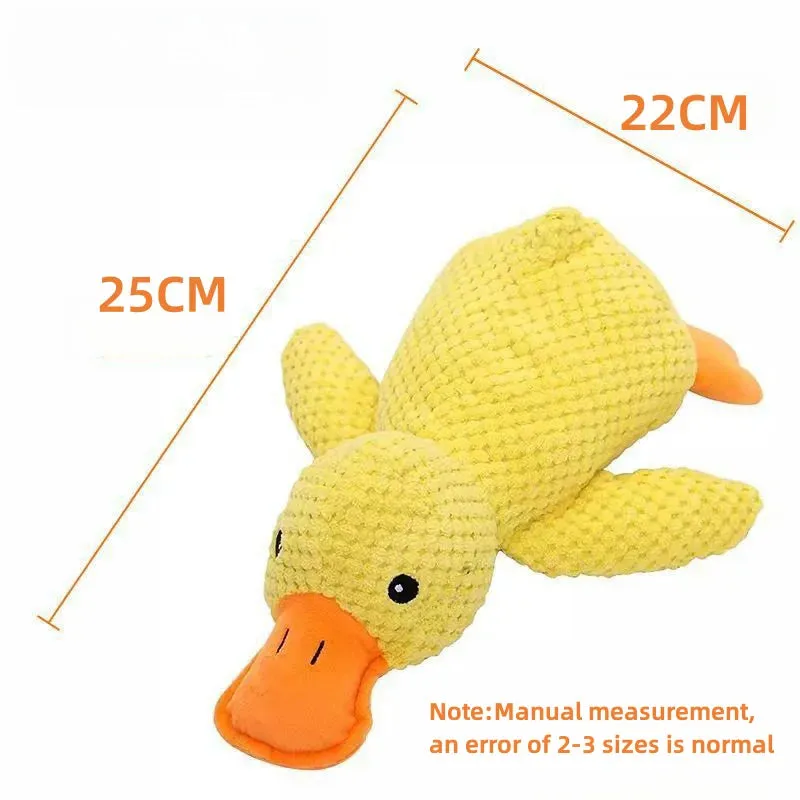 Squeaky Yellow Duck Plush Toy