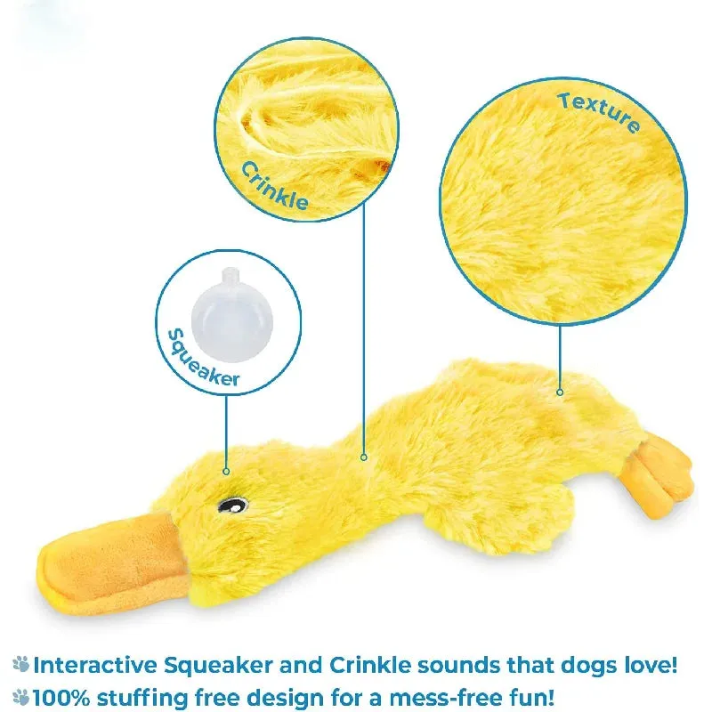 Squeaky Yellow Duck Plush Toy