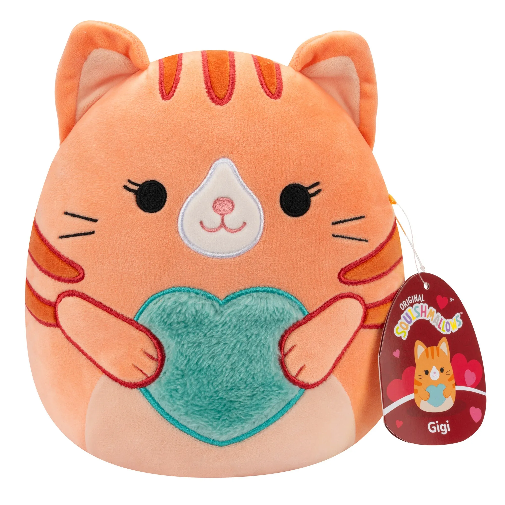 Squishmallows Valentines 12 Inch Plush  Gigi The Tabby Cat