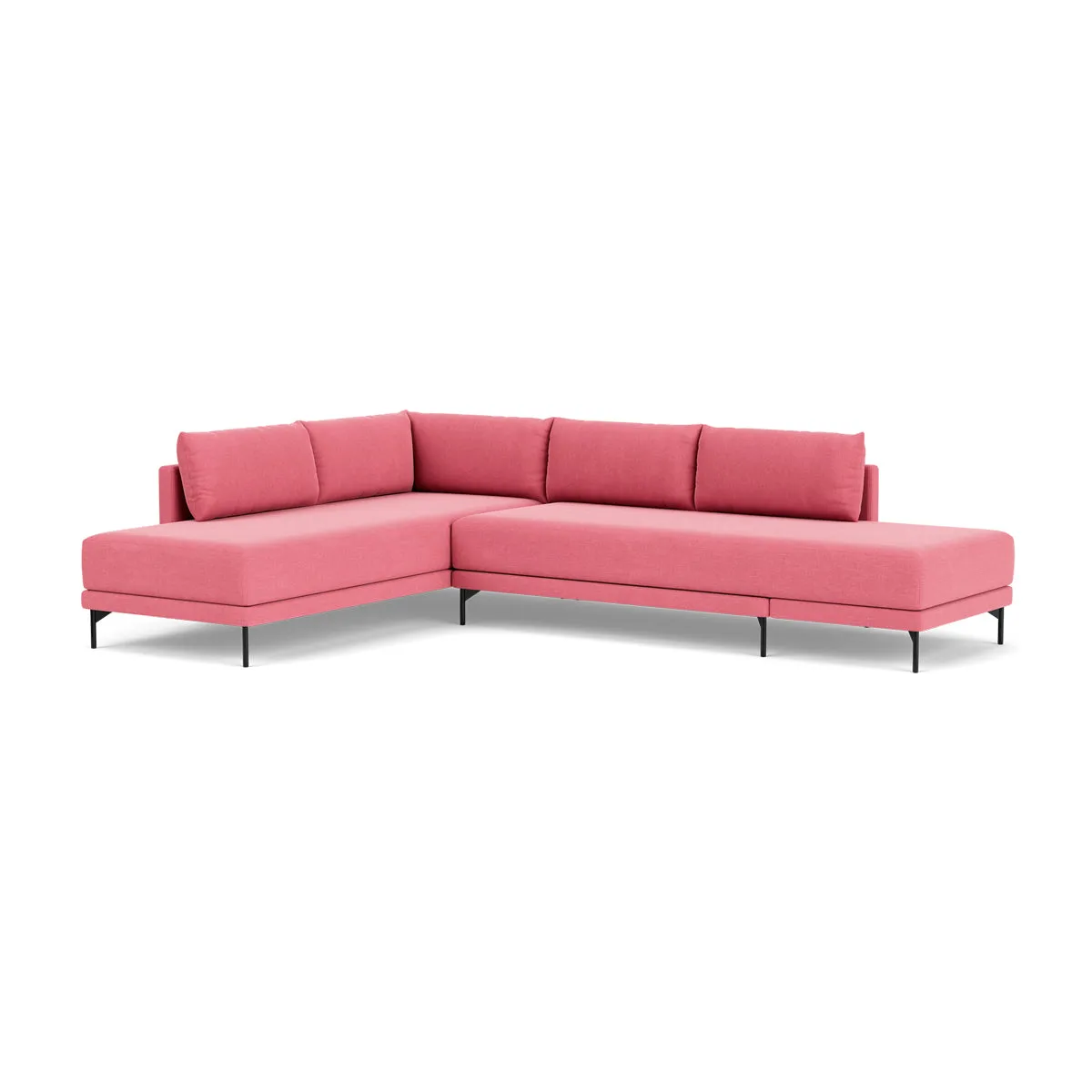 Vivica Fabric Left Sofa Bed (Bubble Gum)