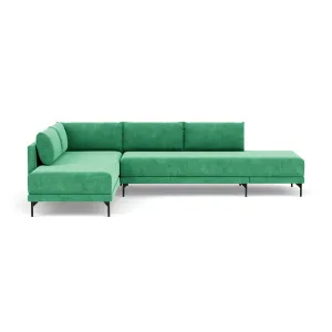 Vivica Fabric Left Sofa Bed (Grass Green)