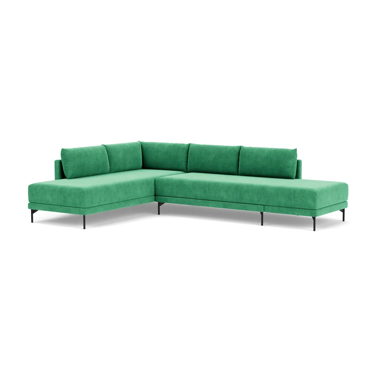 Vivica Fabric Left Sofa Bed (Grass Green)